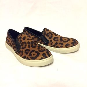 Leopard Print Slip On Shoes